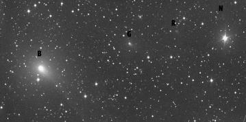 Copyright 2006 by M. Jäger and G. Rhemann (Austria)<br>Astronomers Michael Jäger and Gerald Rhemann took this telescopic image on April 8, 2006. It shows four of the comet's many fragments.