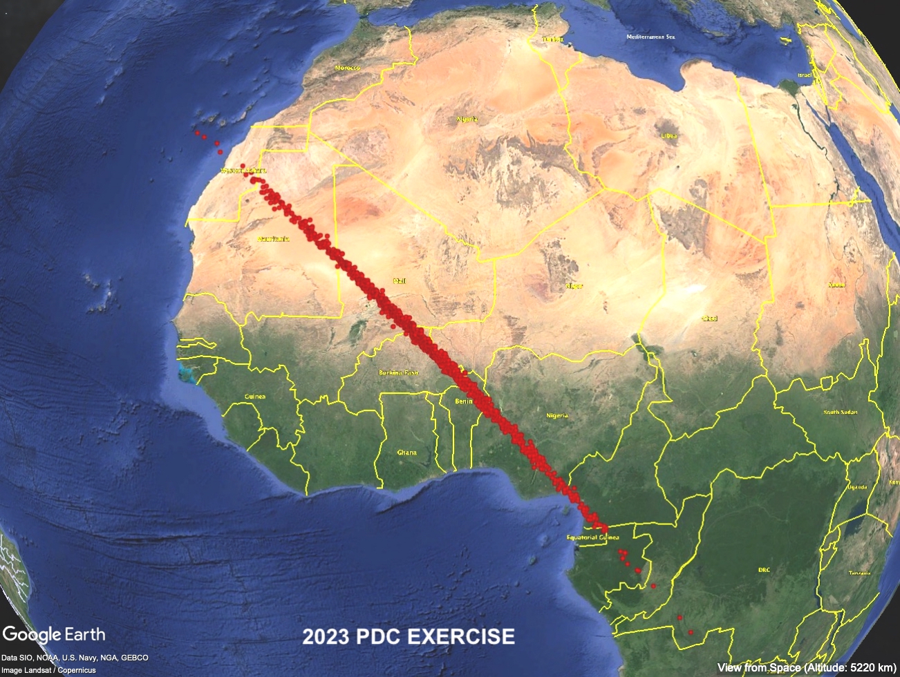 2023 PDC Impact Footprint at Epoch 2