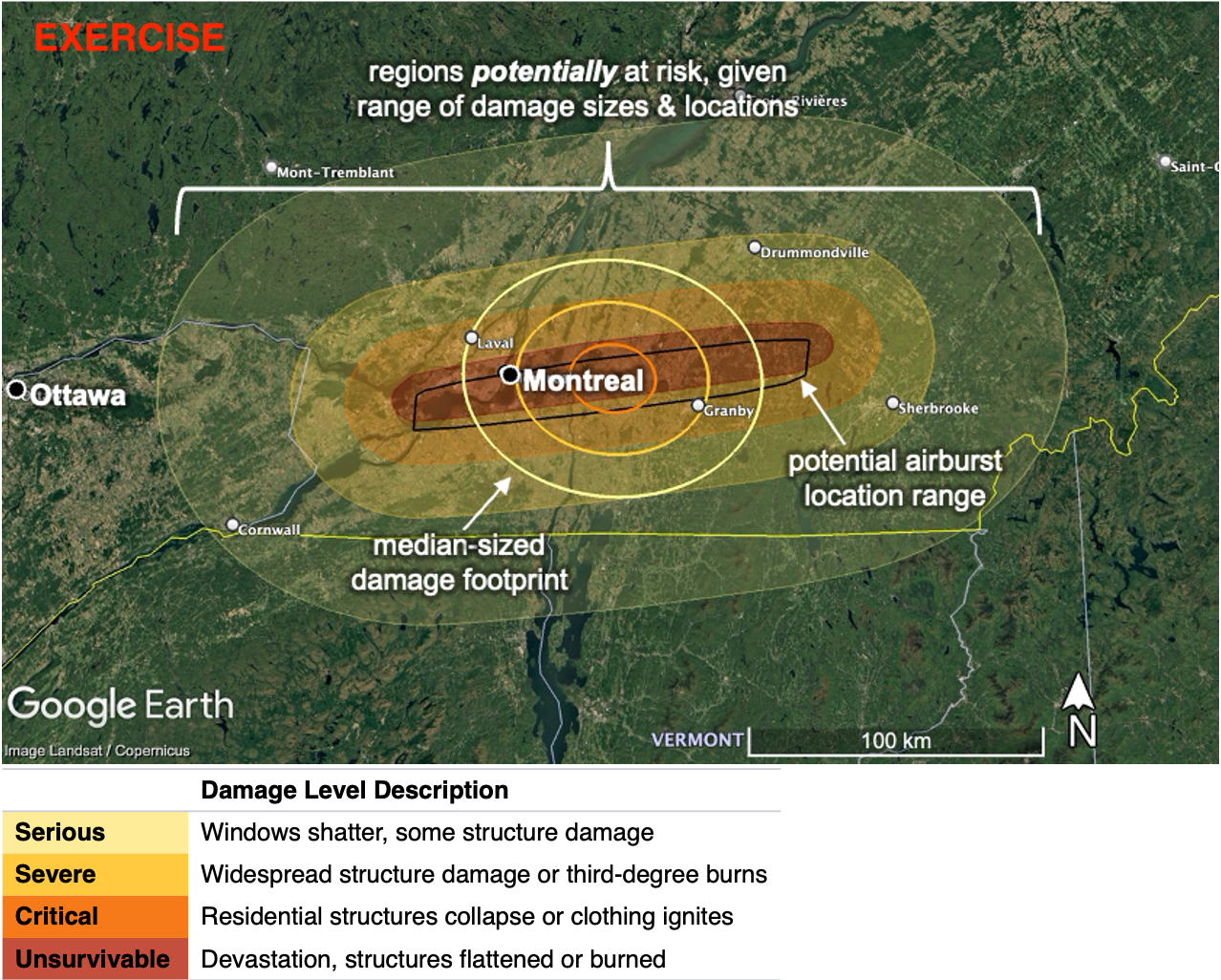 Ground damage risk region map for 2026 PDC27
